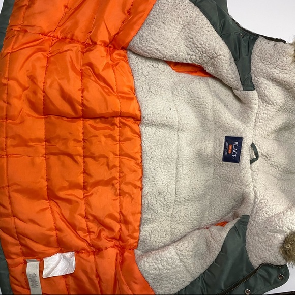 🚨CLEAROUT🚨Boys Small (5/6) The Children’s Place Green Parka long Coat - Picture 4 of 12